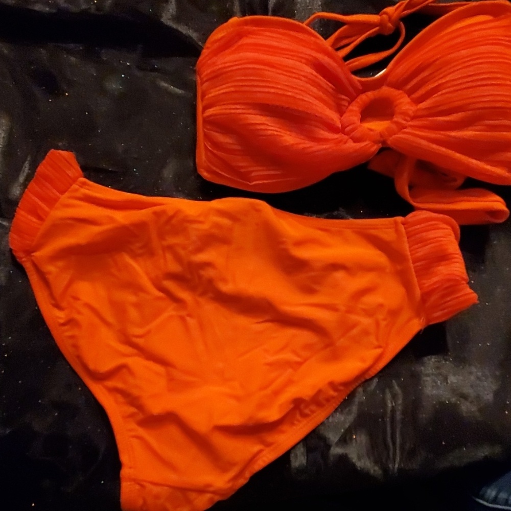 Orange Mesh Bikini - Picture 2 of 3